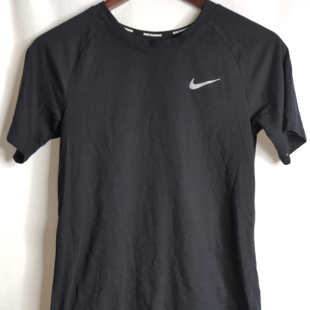 Nike Black Running Tee with Vents, Size S